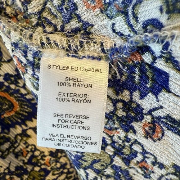 Altar’d State Blue Orange White Boho Sleeveless Swing Dress Size Medium - Picture 9 of 12